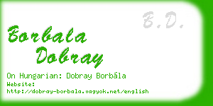 borbala dobray business card