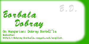 borbala dobray business card